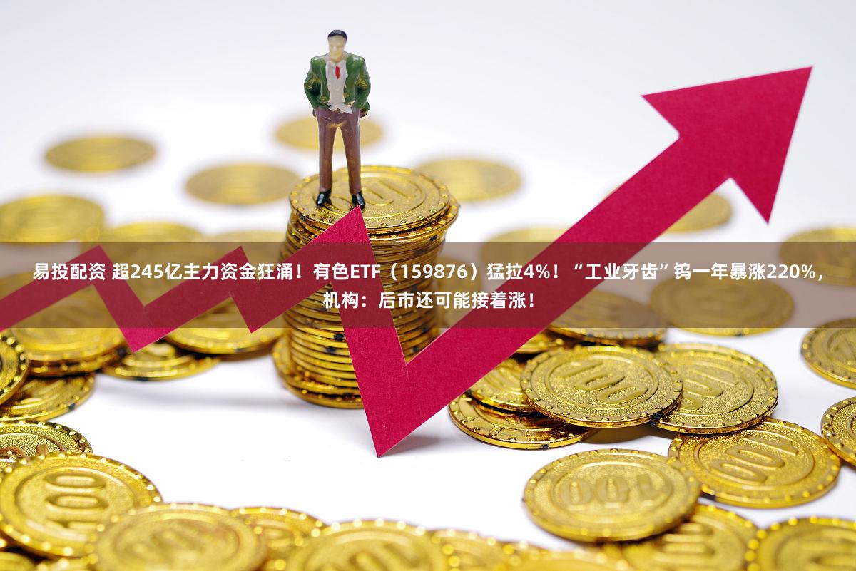 易投配资 超245亿主力资金狂涌！有色ETF（159876）猛拉4%！“工业牙齿”钨一年暴涨220%，机构：后市还可能接着涨！