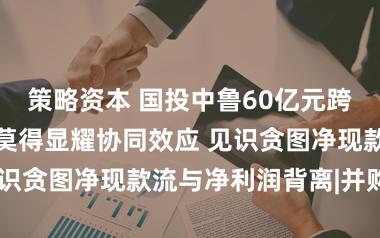策略资本 国投中鲁60亿元跨界收购：坦承莫得显耀协同效应 见识贪图净现款流与净利润背离|并购谈