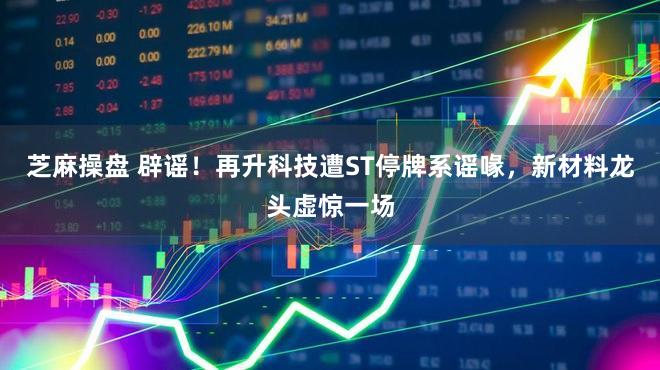 芝麻操盘 辟谣！再升科技遭ST停牌系谣喙，新材料龙头虚惊一场